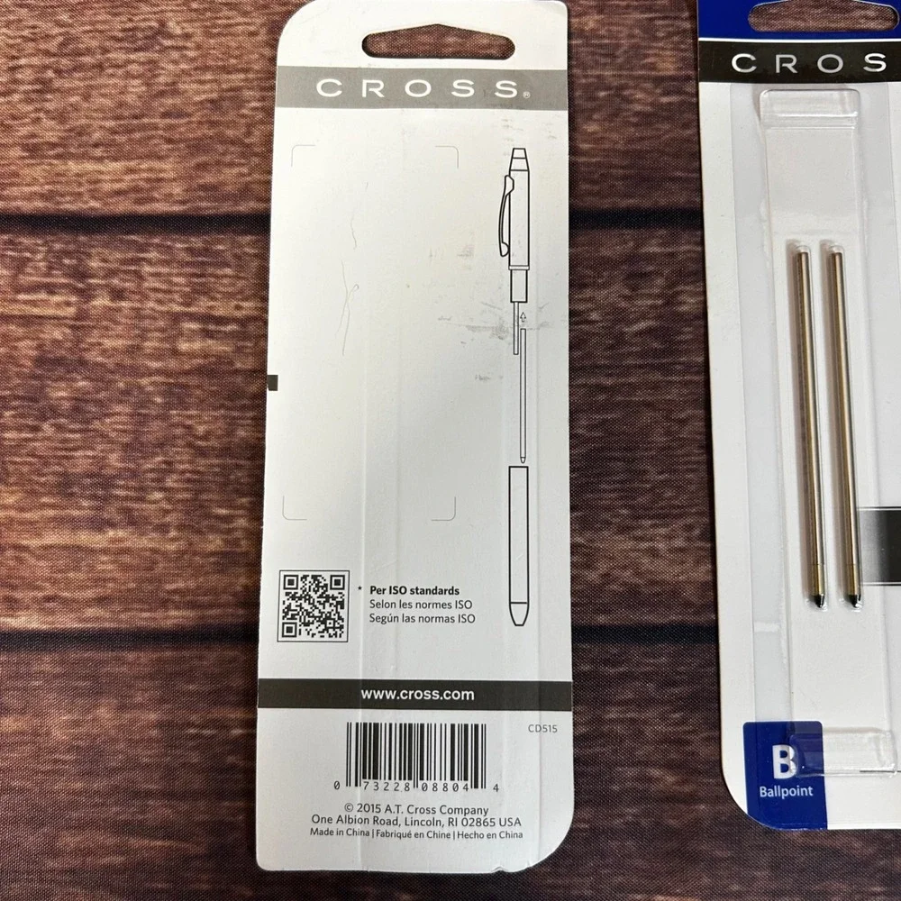 Cross 8518-4 Mini Ballpoint Pen Refills Black Medium Archival Ink Lot of 5